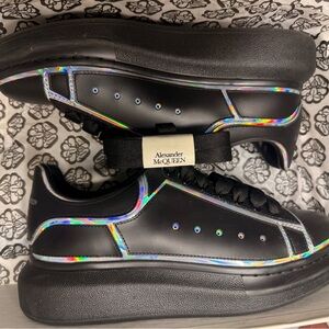 Alexander McQueen Black and Multicolor Oxfords